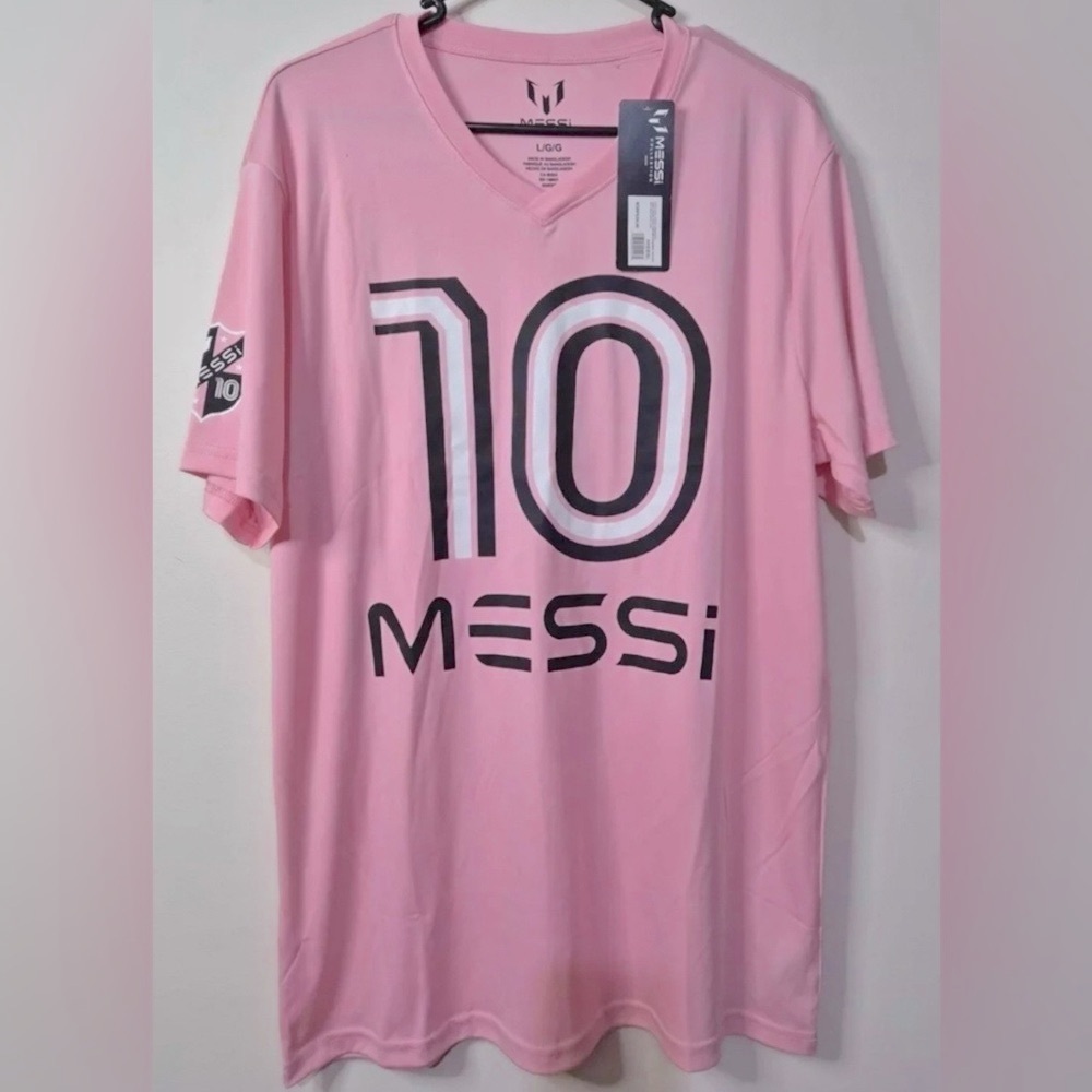 NWT [Messi] Lionel Messi #10 Heatwave Soccer-Style Lifestyle Jersey Men’s Large - Picture 9 of 14